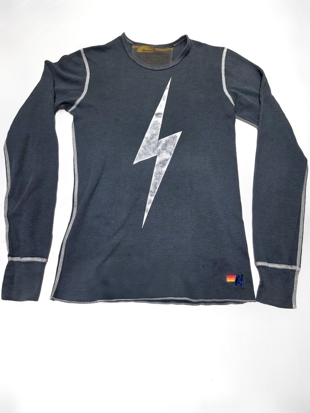 Aviator Nation Waffle Knit Thermal Long Sleeve